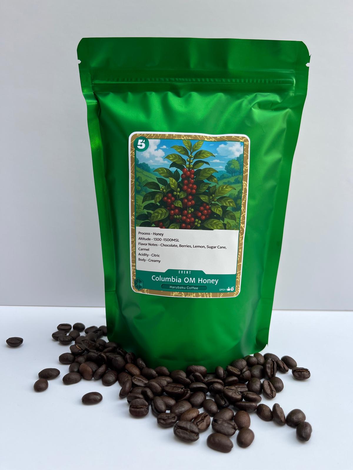 Harubaku Colombian OM Honey Whole Bean Coffee – Medium Roast