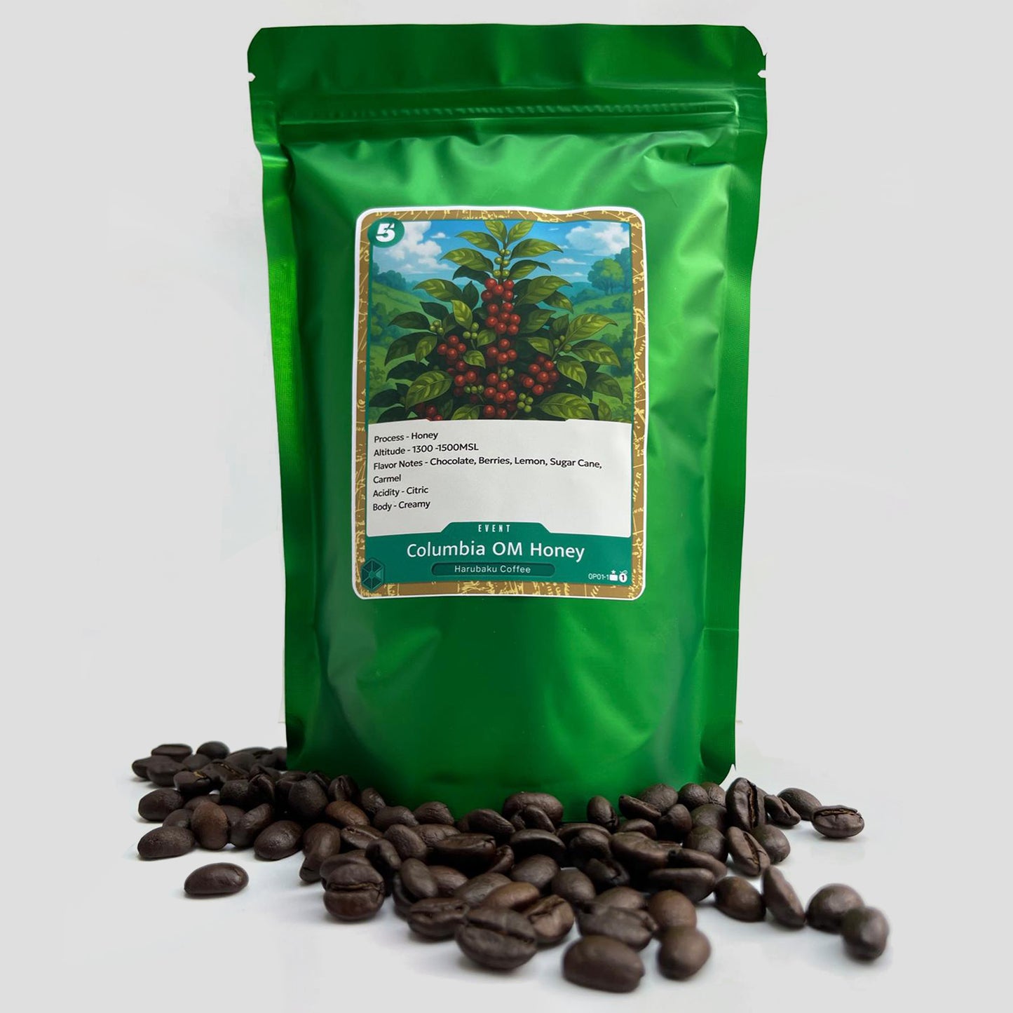 Harubaku Colombian OM Honey Whole Bean Coffee – Medium Roast