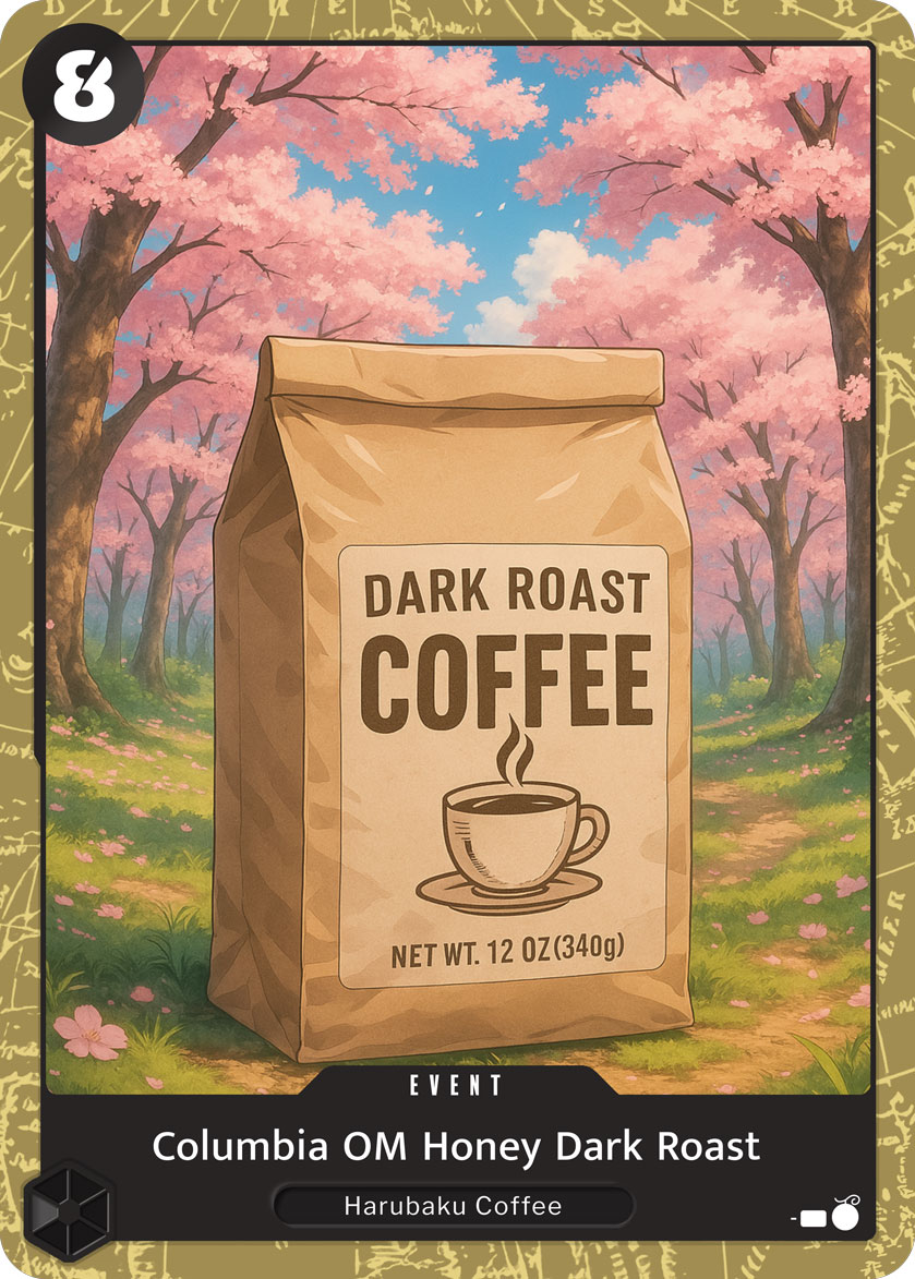 Harubaku Colombian OM Honey Whole Bean Coffee – Dark Roast